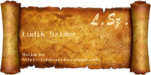 Ludik Szidor névjegykártya
